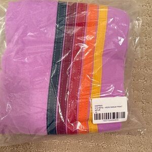 Girls Aviator Nation Purple Striped Sweatpants Size 10